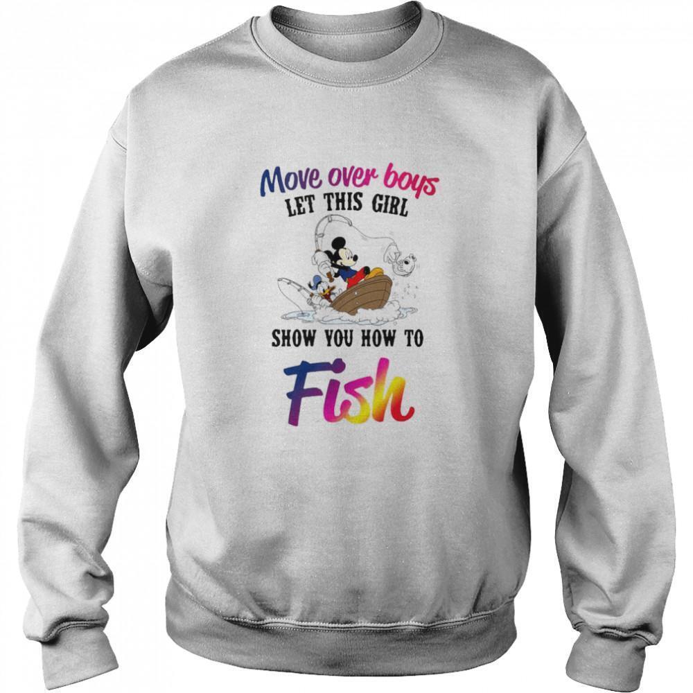 Mickey Minnie Girl Fishing Sweatshirt